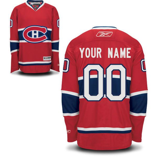 Reebok Montreal Canadiens Women Premier Home Custom NHL Jersey - Red
